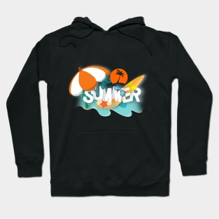 Hello Summer - Sun -Surfing - Swimming -Beach Hoodie